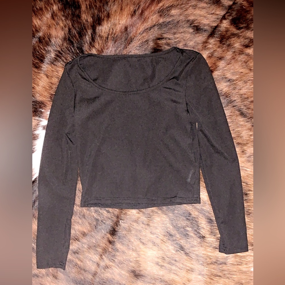SHEIN scoop neck long sleeve shirt